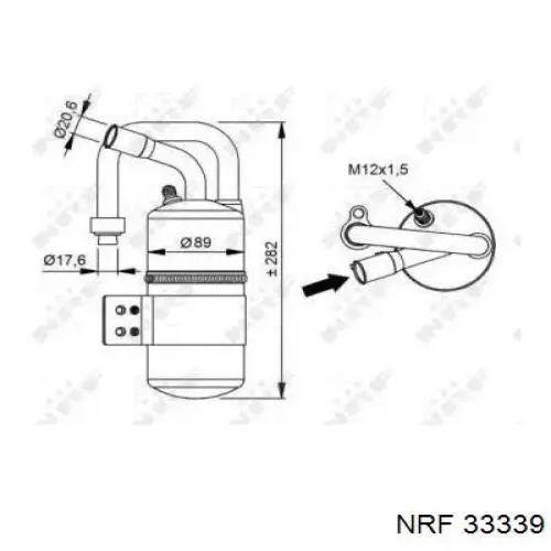 33339 NRF ресивер-осушитель кондиционера