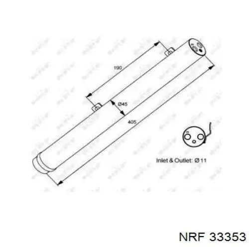 33353 NRF tanque de recepção do secador de aparelho de ar condicionado