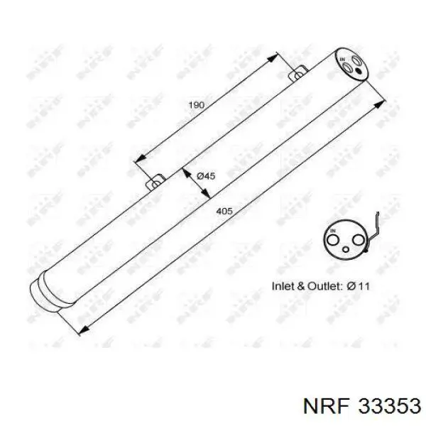 Купить 33353 NRF Осушитель кондиционера