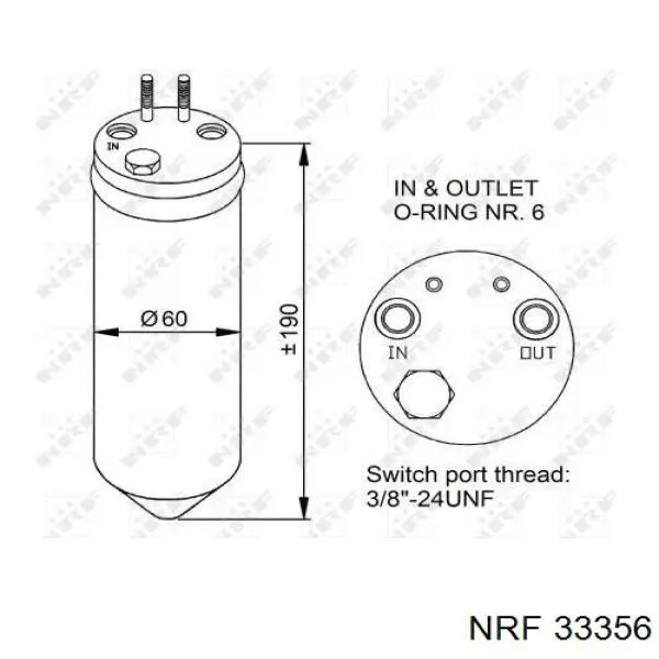 Осушитель кондиционера NRF 33356 цена, от 23.08 USD