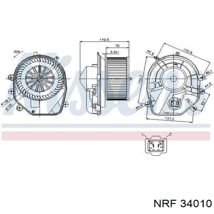 Моторчик печки NRF 34010