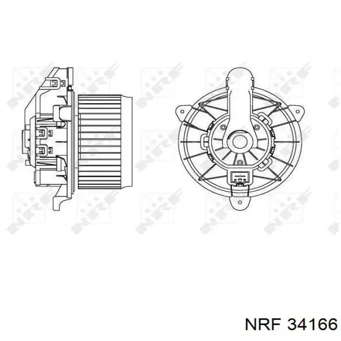 Motor eléctrico, ventilador habitáculo 34166 NRF