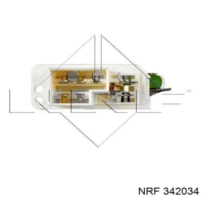 342034 NRF резистор (сопротивление вентилятора печки (отопителя салона))