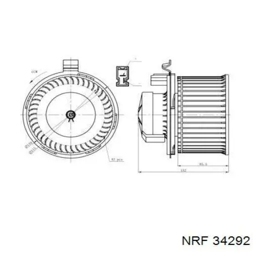 Motor eléctrico, ventilador habitáculo 34292 NRF