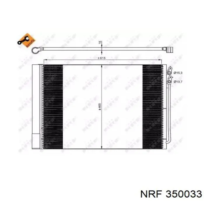 Condensador aire acondicionado 350033 NRF