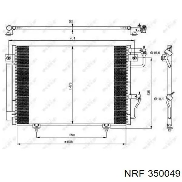 Радиатор кондиционера 350049 NRF