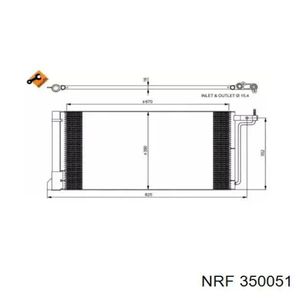 Радиатор охлаждения кондиционера NRF 350051