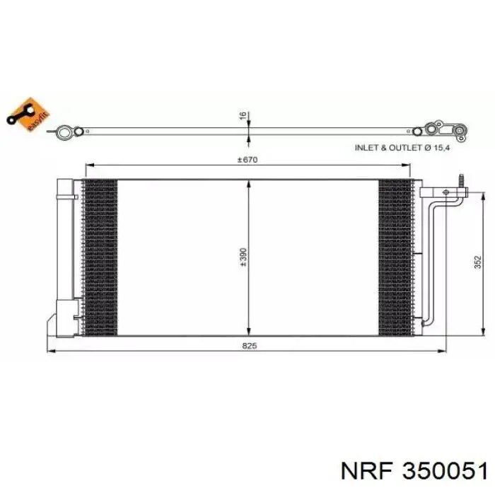 350051 NRF радиатор кондиционера