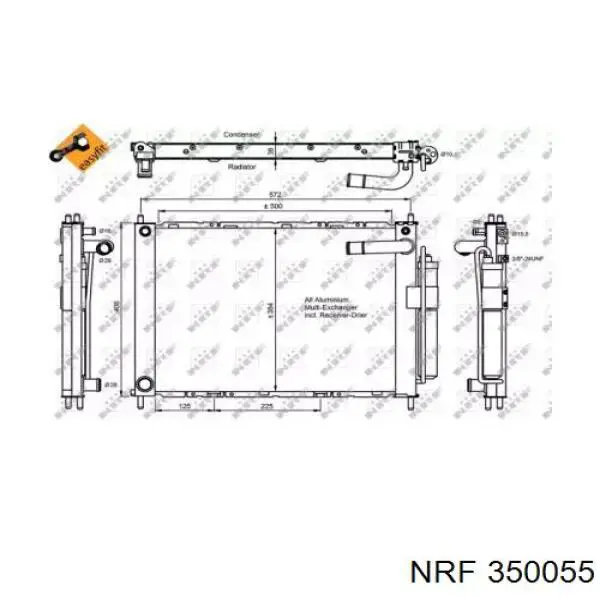 Купить 350055 NRF Радиатор системы охлаждения кондиционера