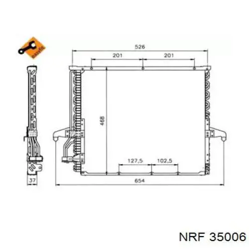 35006 NRF радиатор кондиционера