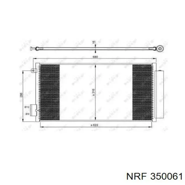 Condensador aire acondicionado 350061 NRF