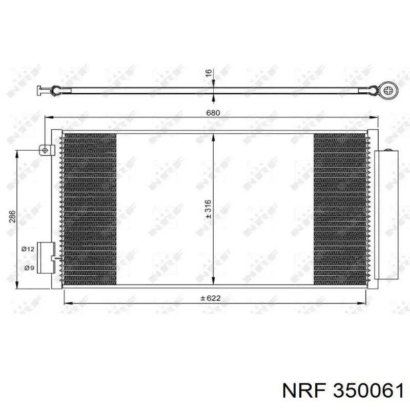 FP 26 K447 FPS radiador de aparelho de ar condicionado