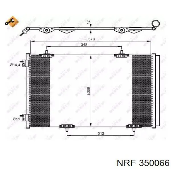 Condensador aire acondicionado 350066 NRF