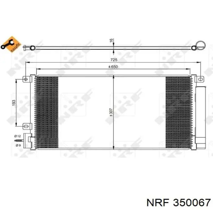 Купить 350067 NRF Радиатор системы охлаждения кондиционера