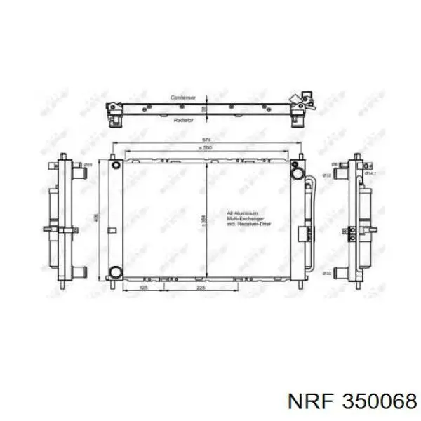 Купить 350068 NRF Радиатор системы охлаждения кондиционера