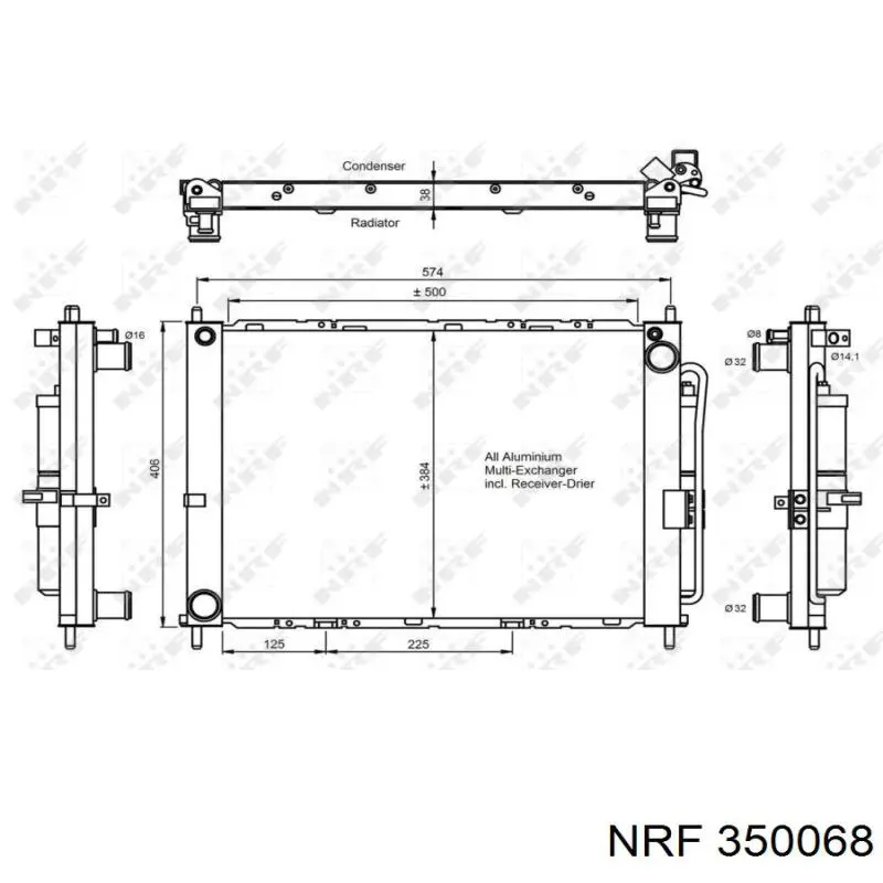 Радиатор 21400AX301 China