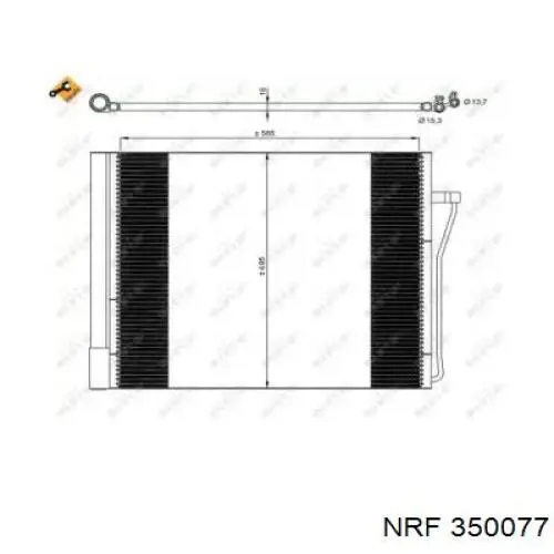 350077 NRF радиатор кондиционера
