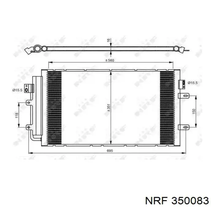 350083 NRF radiador de aparelho de ar condicionado