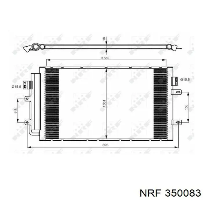 Купить 350083 NRF Радиатор системы охлаждения кондиционера