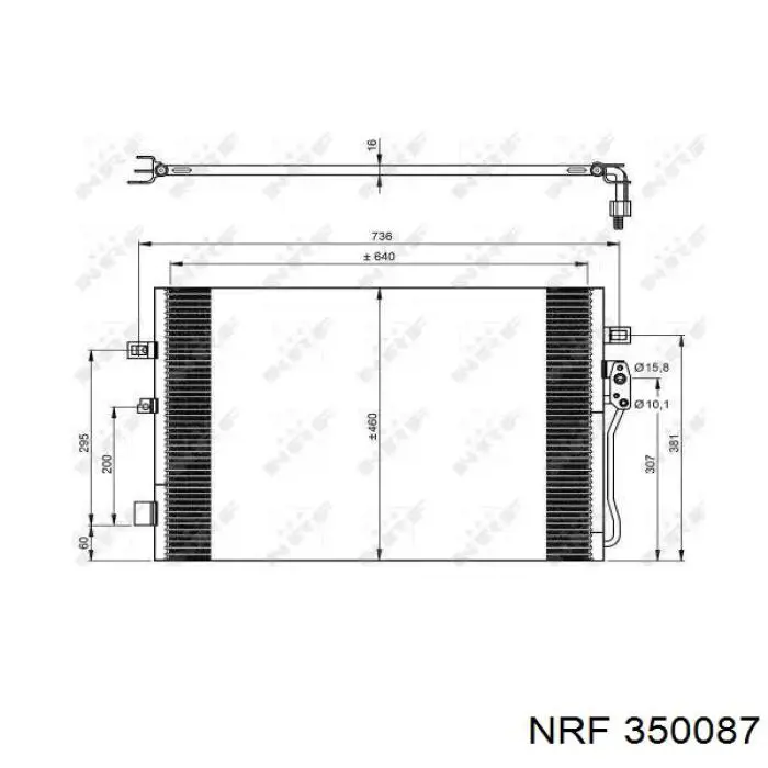 350087 NRF radiador de aparelho de ar condicionado