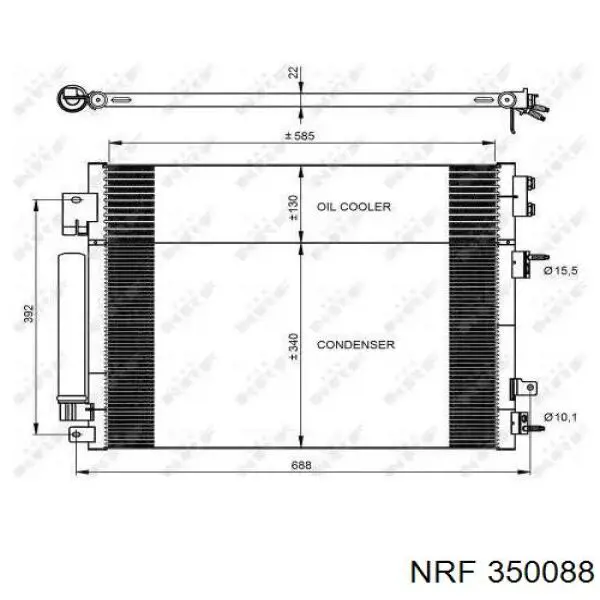 350088 NRF radiador de aparelho de ar condicionado