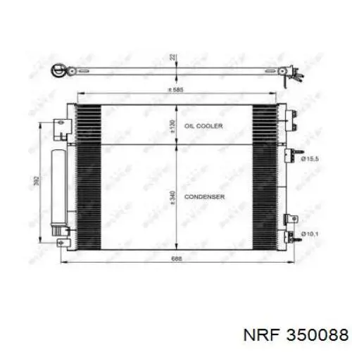 Condensador aire acondicionado 350088 NRF