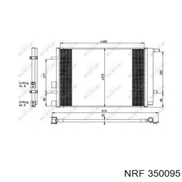 350095 NRF радиатор кондиционера
