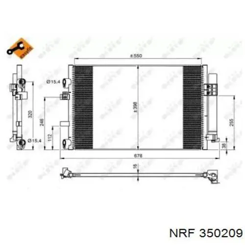 Купить 350209 NRF Радиатор системы охлаждения кондиционера