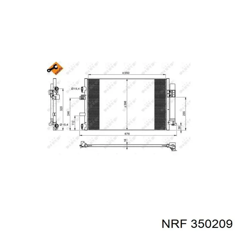 350209 NRF radiador de aparelho de ar condicionado