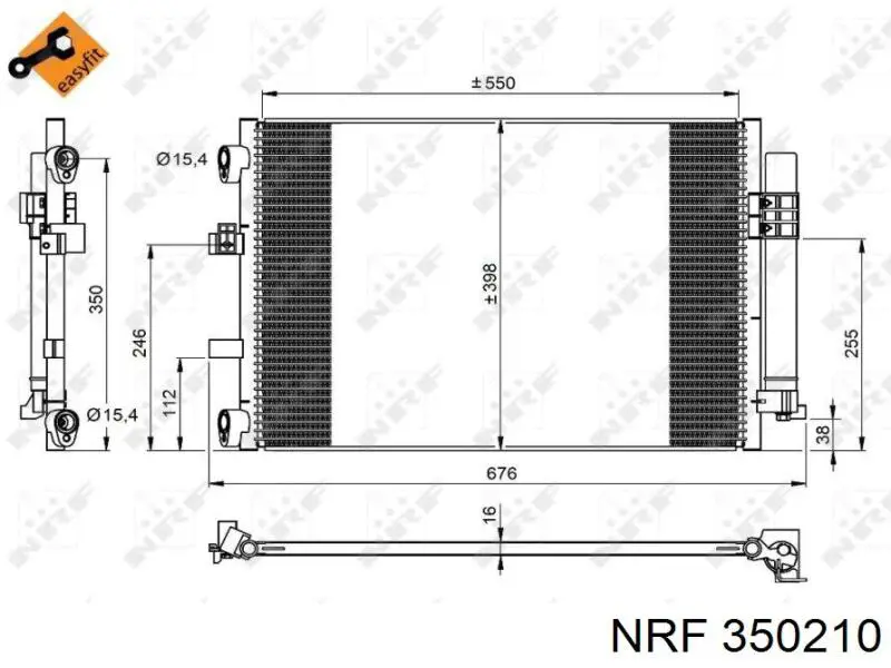 Condensador aire acondicionado 350210 NRF