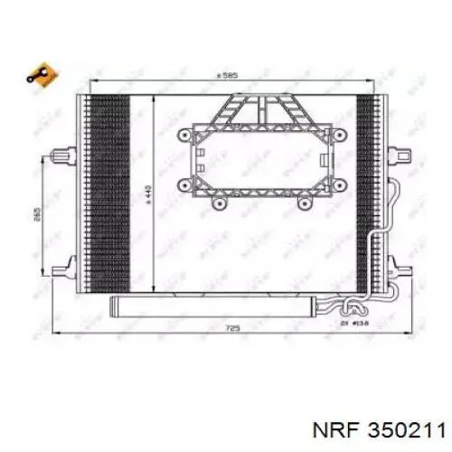 350211 NRF radiador de aparelho de ar condicionado