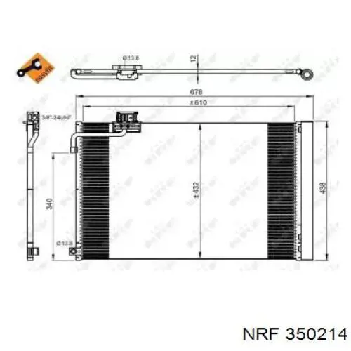 Condensador aire acondicionado 350214 NRF