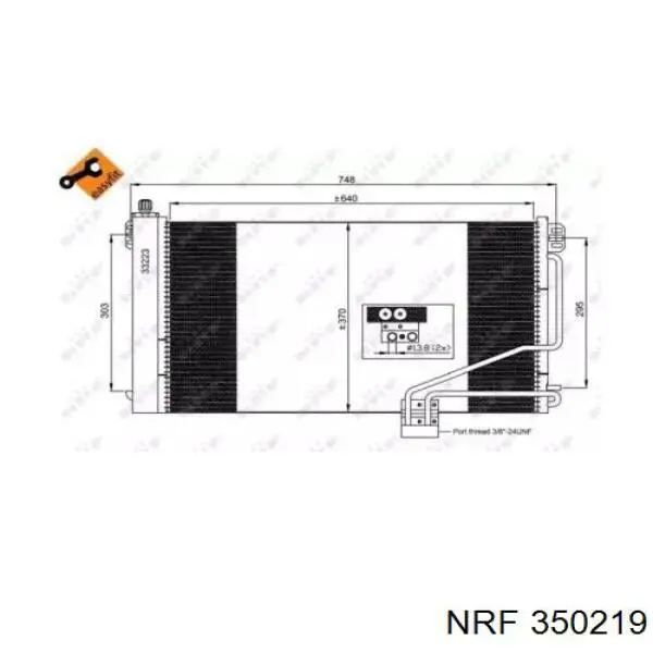 Радиатор кондиционера 350219 NRF