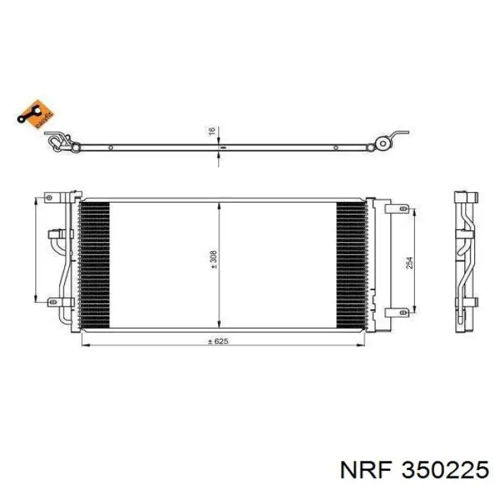 Конденсатор кондиционера Denso DCN15007 цена, от 94.58 USD