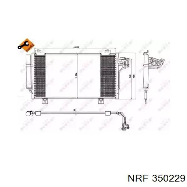 350229 NRF radiador de aparelho de ar condicionado