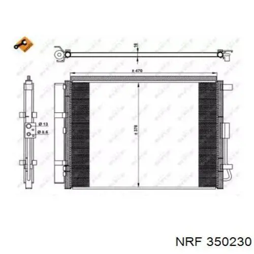 Condensador aire acondicionado 350230 NRF