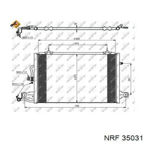 Купить 35031 NRF Радиатор системы охлаждения кондиционера