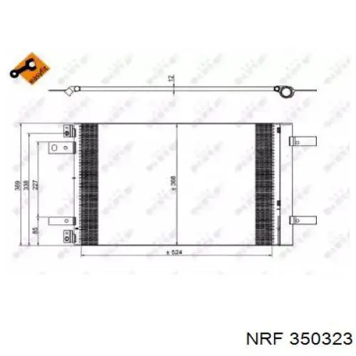 350323 NRF радиатор кондиционера