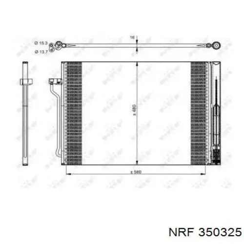 350325 NRF радиатор кондиционера