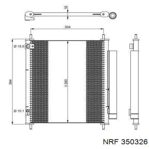 Condensador aire acondicionado 350326 NRF