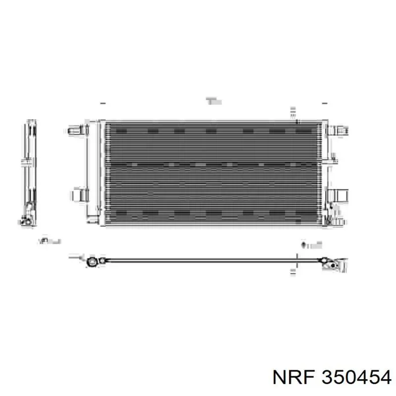 350454 NRF радиатор кондиционера