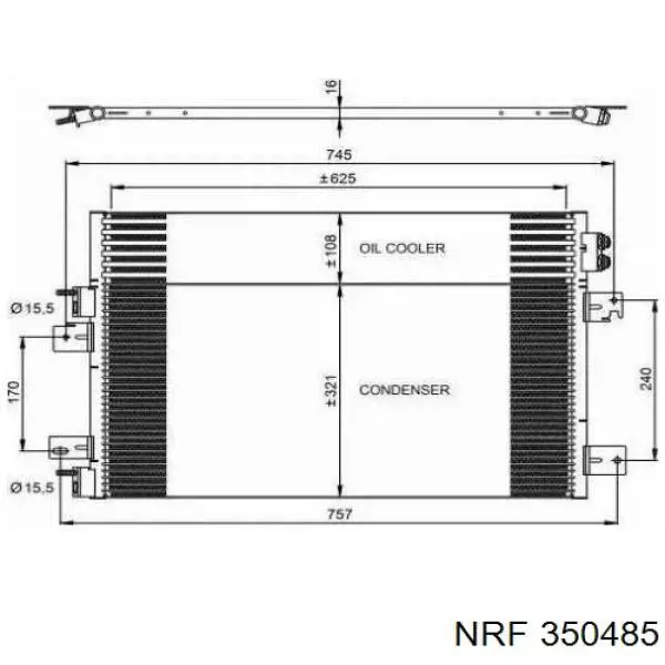 350485 NRF radiador de aparelho de ar condicionado