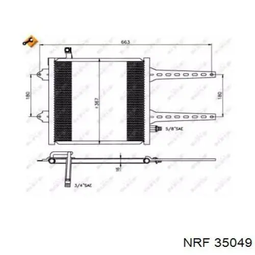 Радиатор кондиционера 35049 NRF