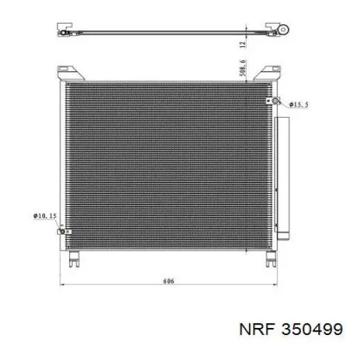 350499 NRF radiador de aparelho de ar condicionado