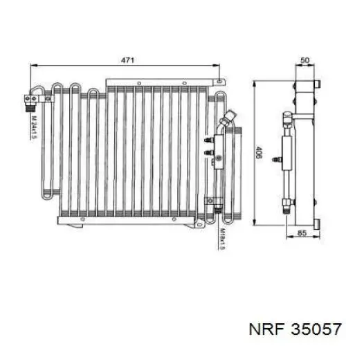 35057 NRF радиатор кондиционера