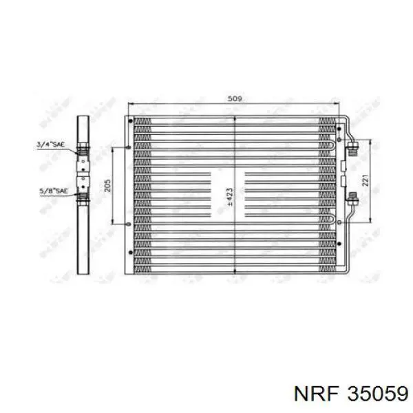 Радиатор кондиционера 35059 NRF