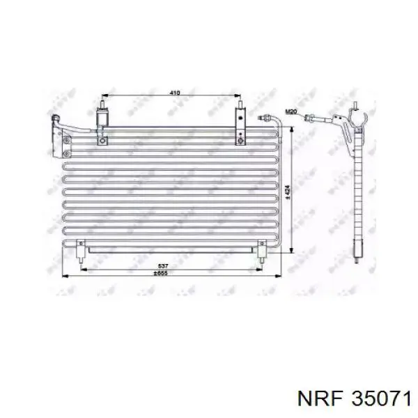 Condensador aire acondicionado 35071 NRF