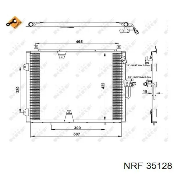 Condensador aire acondicionado 35128 NRF