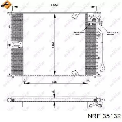 35132 NRF радиатор кондиционера
