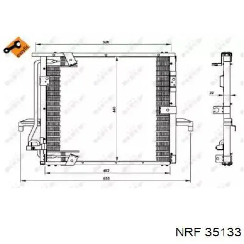 35133 NRF радиатор кондиционера